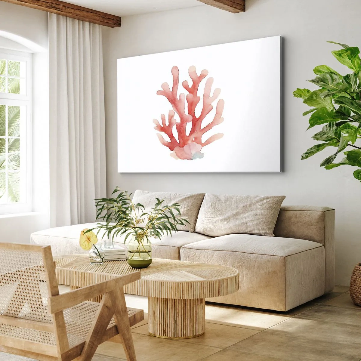 Vászonkép - A korall színe - 120x80 cm