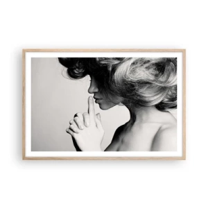 Poszter világos tölgy keretben - Magára hallgatva - 91x61 cm