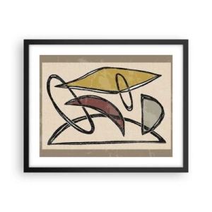 Poszter fehér keretben - Függőlegesek és vízszintek - 50x40 cm