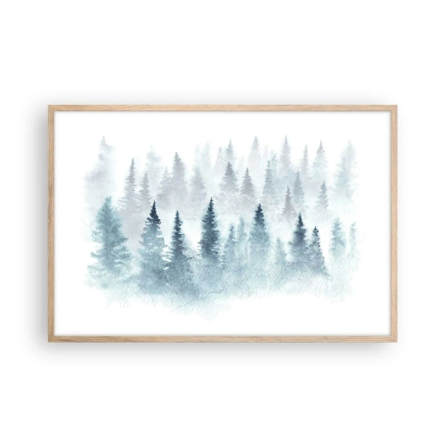 Poszter világos tölgy keretben - Ködbe burkolózva - 91x61 cm