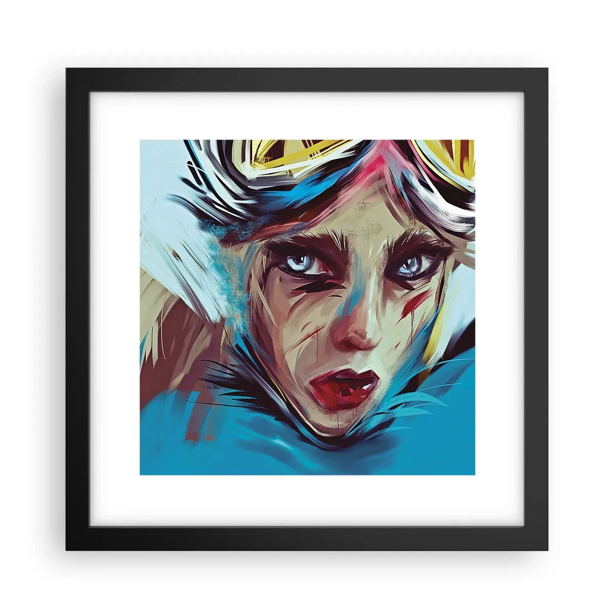 Poszter fehér keretben - Utcai harcos - 30x30 cm
