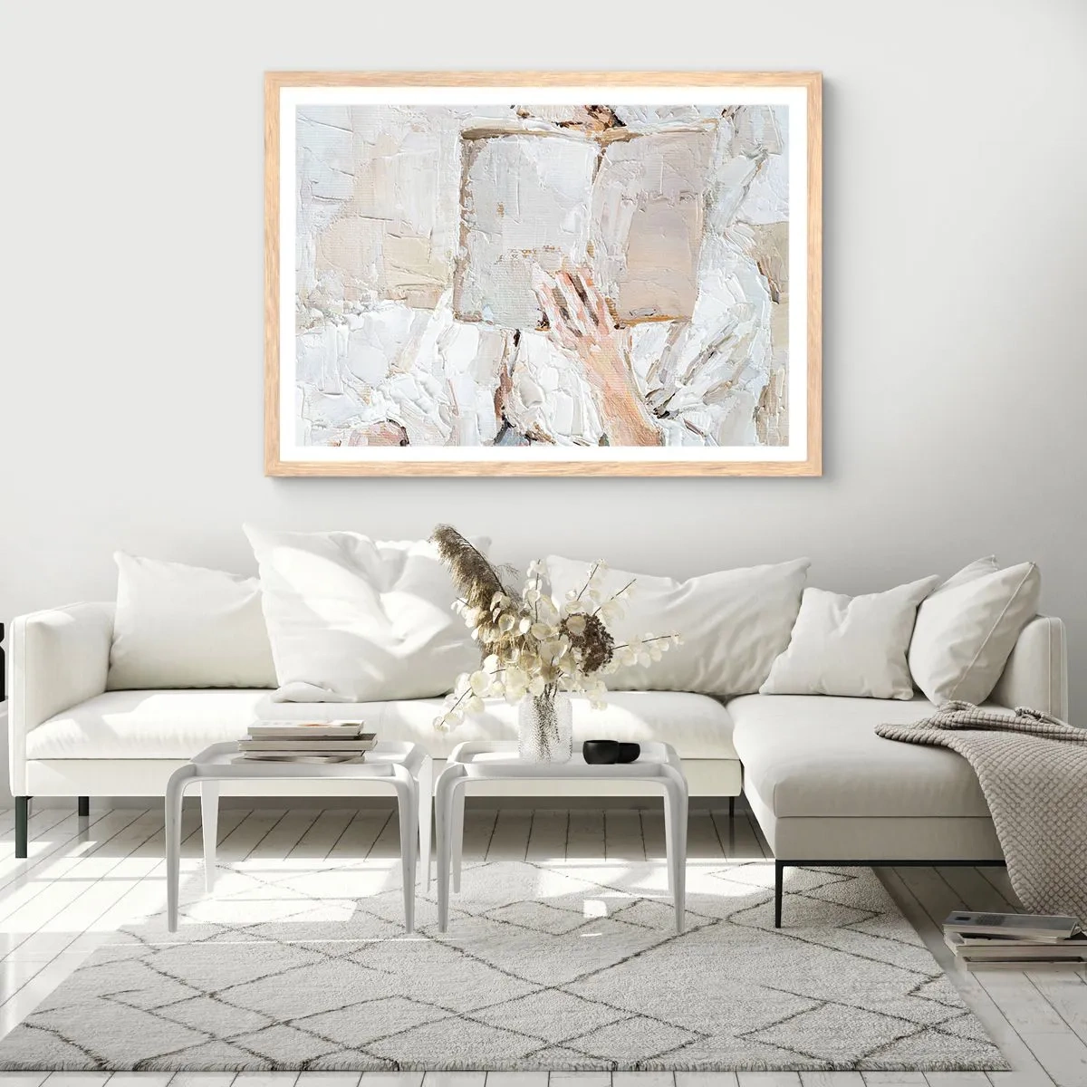 Poszter világos tölgy keretben - Egy másik világban - 91x61 cm