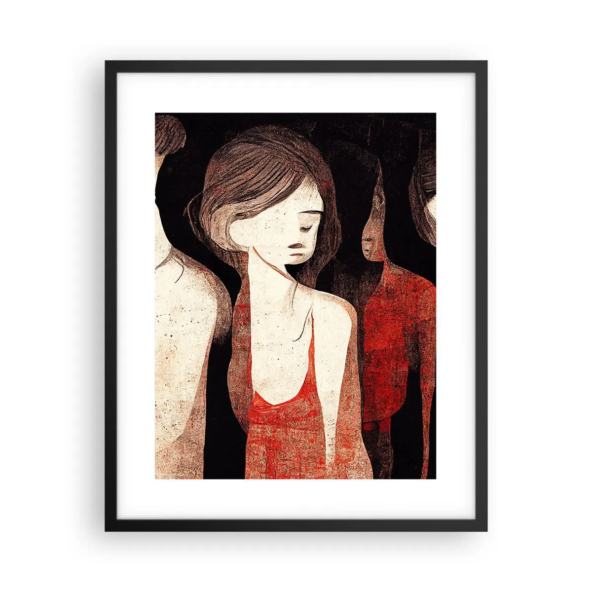 Poszter fehér keretben - A sötétség madonnái - 40x50 cm