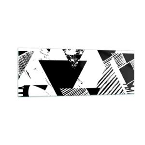 Üveg kép - Háromszögek esője - 140x50 cm