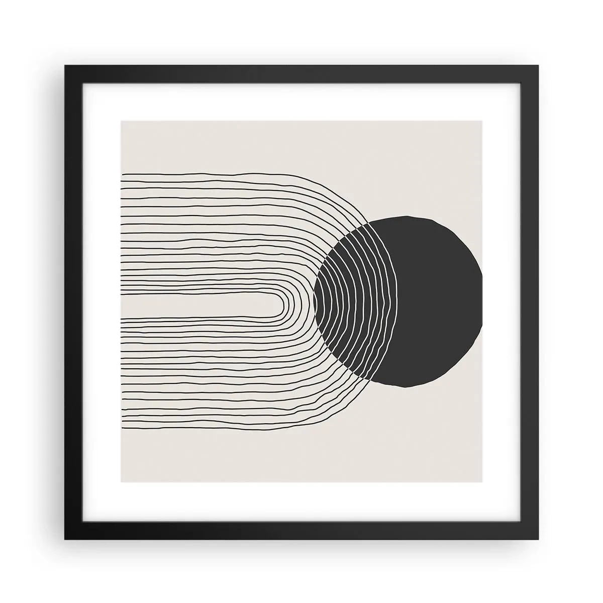 Poszter fehér keretben - Remegés és biztosság - 40x40 cm