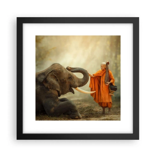 Poszter fehér keretben - Találkozás az utazáskor - 30x30 cm