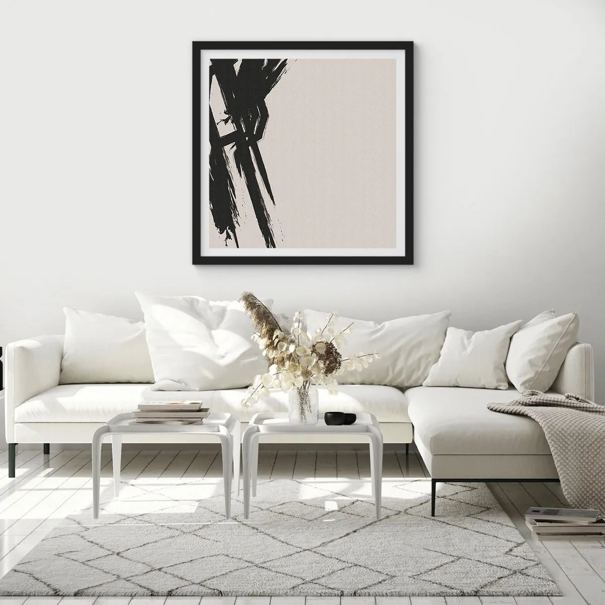 Poszter fehér keretben - Megállíthatatlan lendület - 60x60 cm