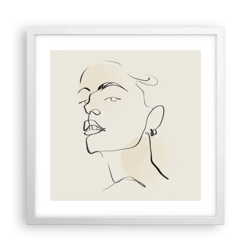 Poszter fekete keretben - Büszke tekintet - 40x40 cm