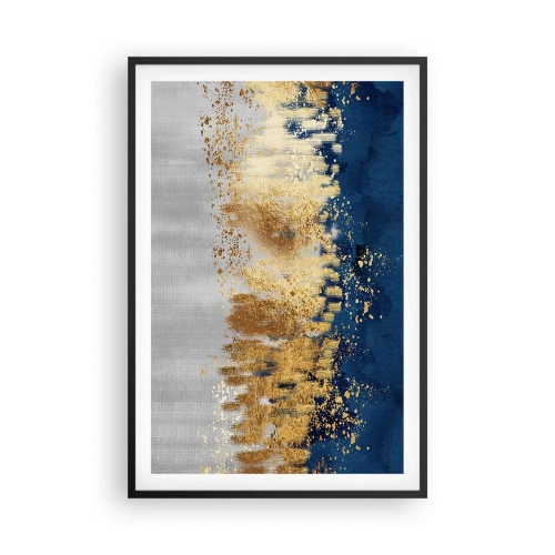 Poszter fehér keretben - Modern kompozíció csillogással - 61x91 cm
