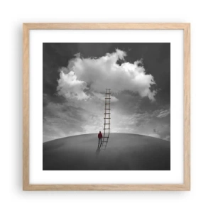 Poszter világos tölgy keretben - Minden lehetséges - 40x40 cm