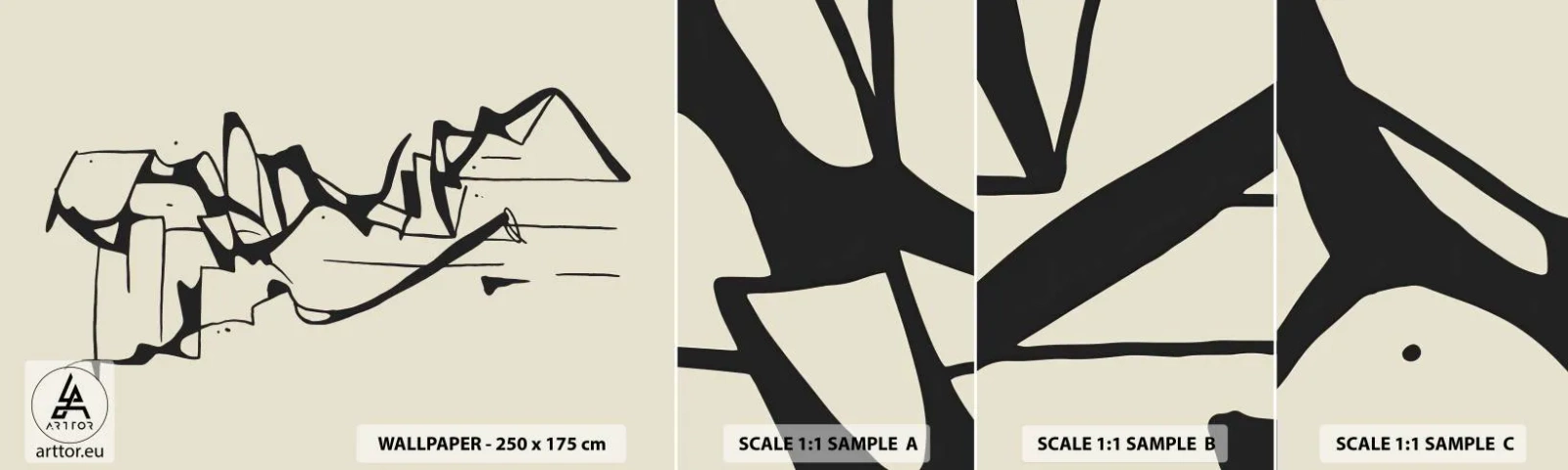 Fotótapéta Minta Standard Eco - Lehet egy táj - Minimalizmus, Darab, Vonal - 100x30 cm