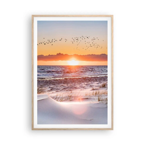 Poszter világos tölgy keretben - Vízszintes táj - 70x100 cm