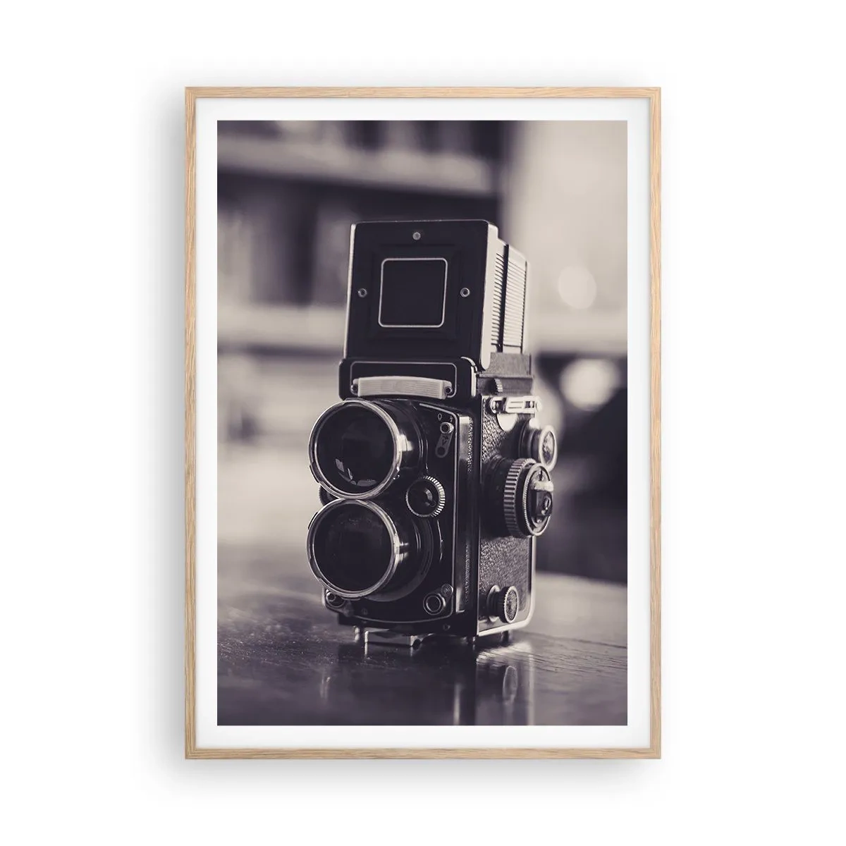 Poszter világos tölgy keretben - Egy régi fénykép varázsa - 70x100 cm
