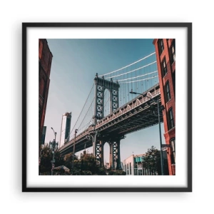 Poszter fehér keretben - A város hullámai fölött - 50x50 cm