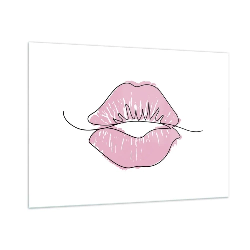 Üveg kép - Készen állsz a csókra? - 100x70 cm