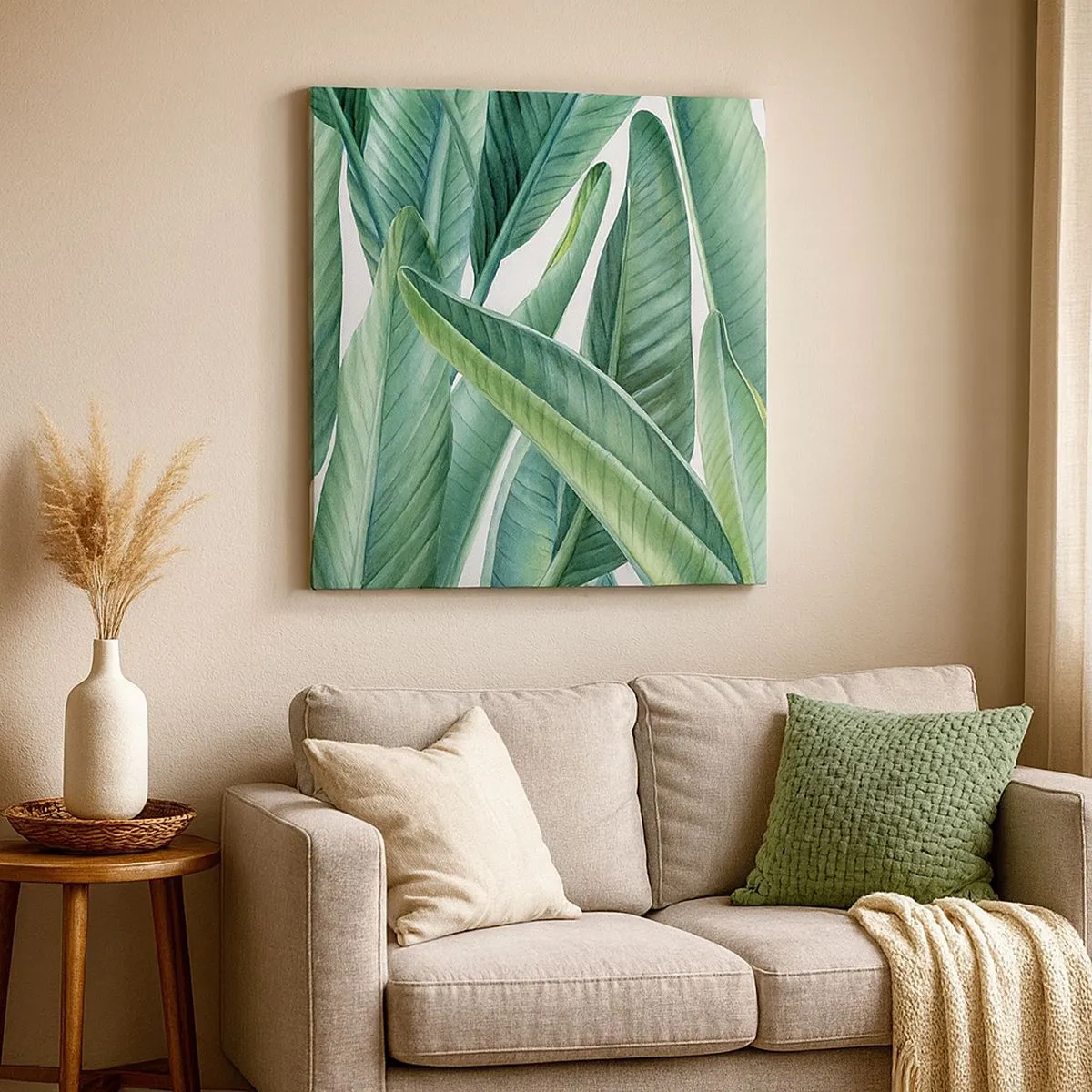 Vászonkép - Zöld önmagában - 30x30 cm