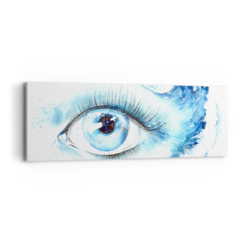 Vászonkép - Elmerülni a tekintet kékjében - 90x30 cm