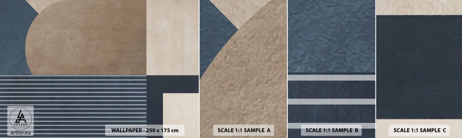 Fotótapéta Minta Standard Eco - Az egyszerűség és a kerekség kompozíciója - Minimalizmus, Absztrakció, Darab - 100x30 cm