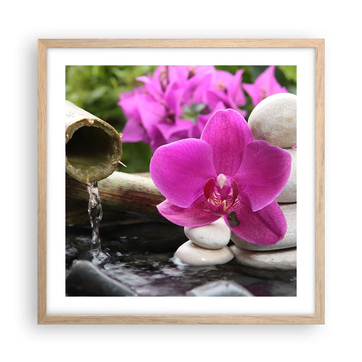 Poszter világos tölgy keretben - Már pihensz - 50x50 cm