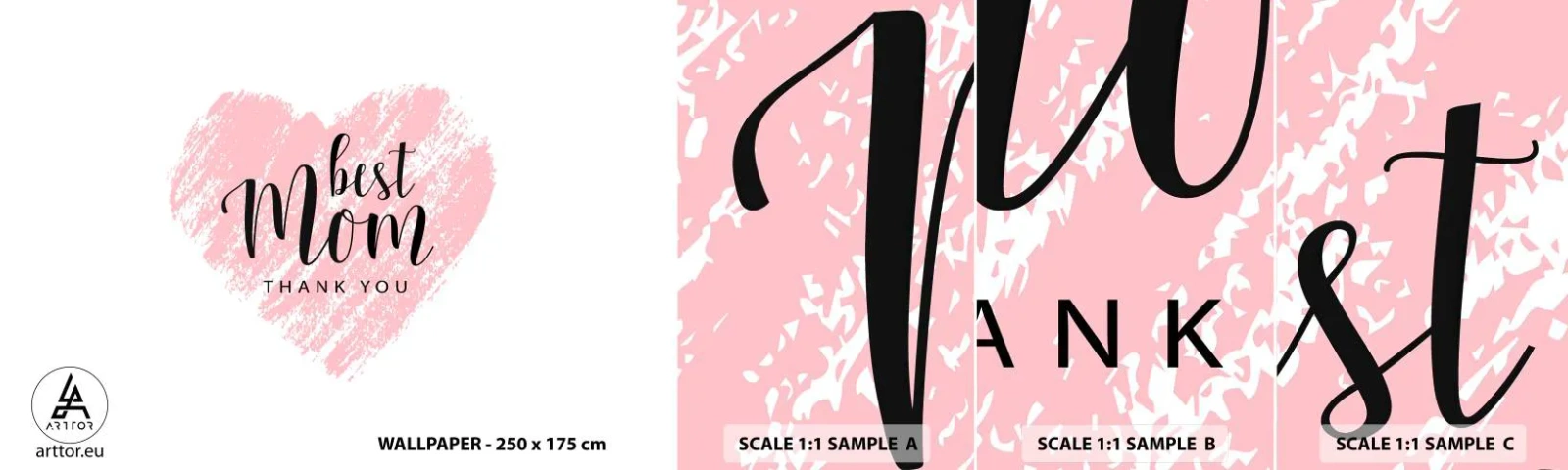 Fotótapéta Minta Öntapadós Deluxe Sticker - Mindig a megfelelő pillanat - Szív, Szerelem, Anyák napja - 100x30 cm