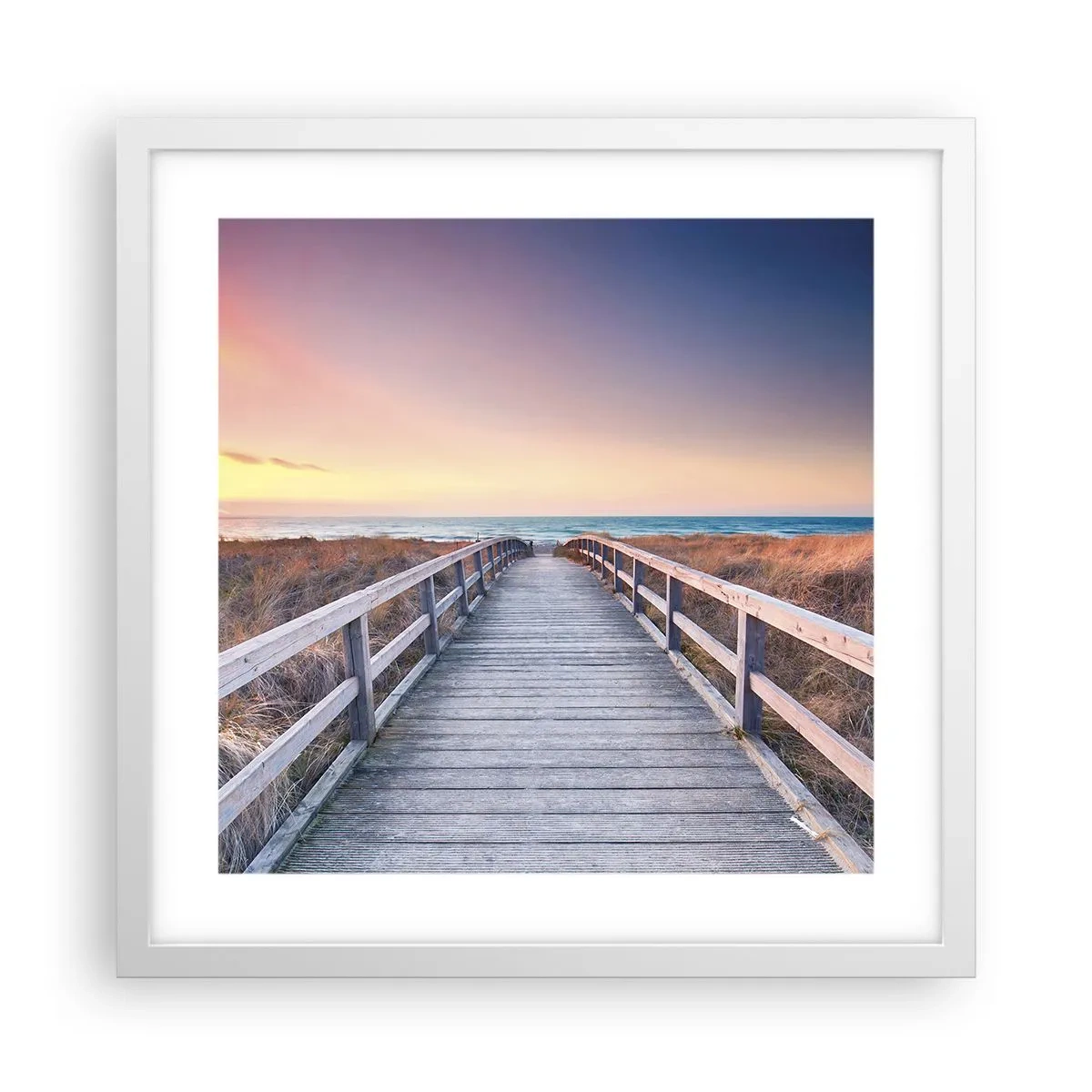 Poszter fekete keretben - Balti esti aurora - 40x40 cm