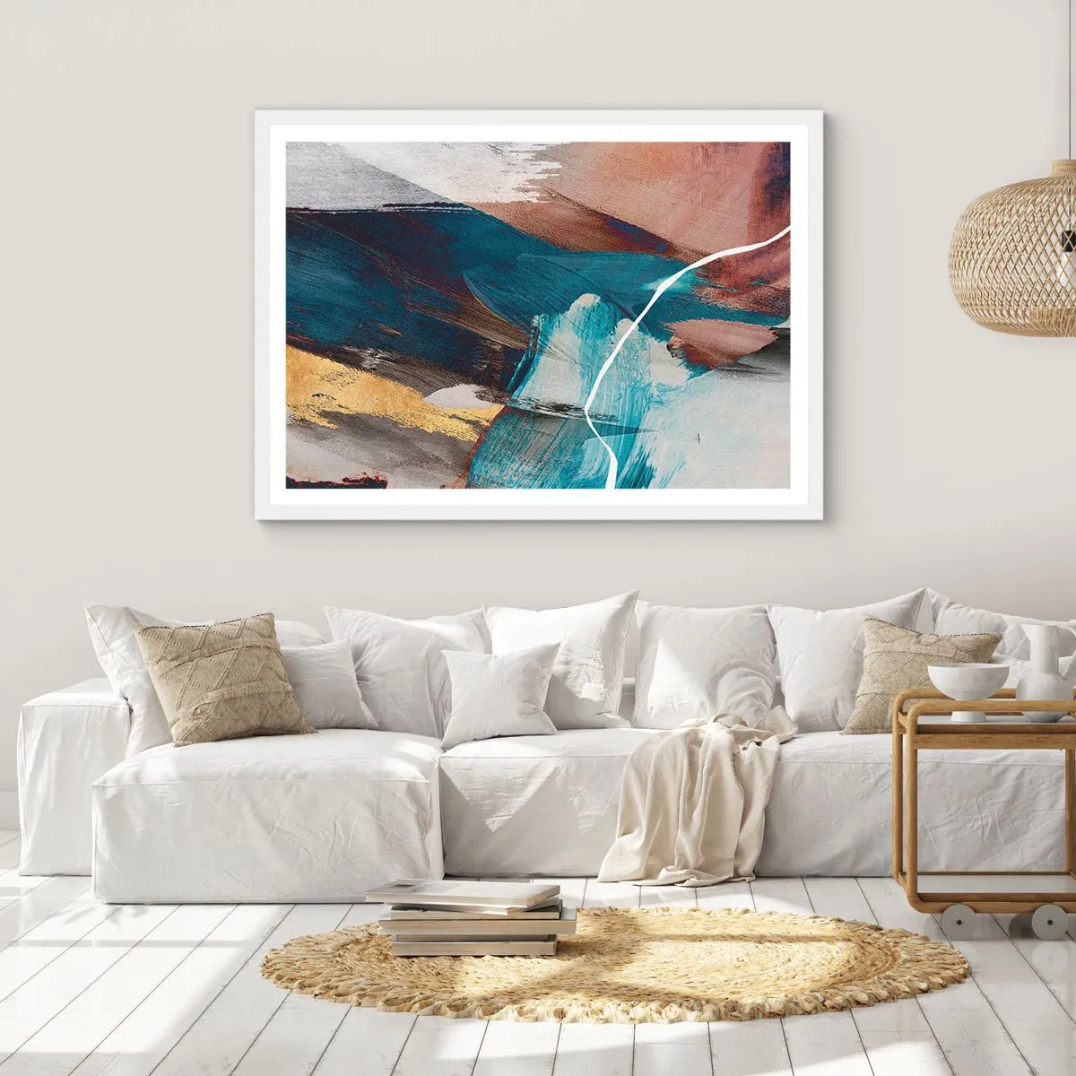 Poszter fekete keretben - Lelkesedéssel és energiával - 100x70 cm