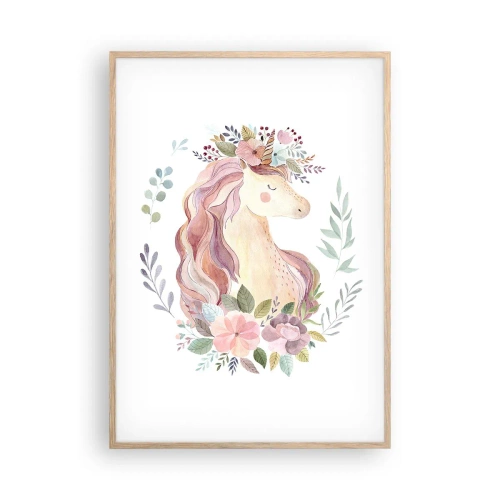 Poszter világos tölgy keretben - Meghívás a tündérmesék világába - 70x100 cm