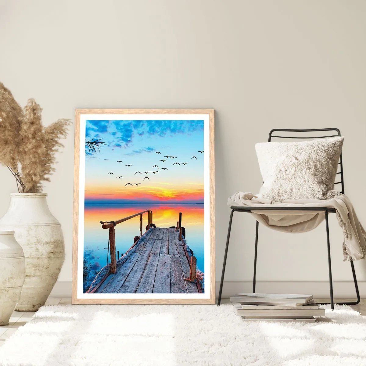 Poszter világos tölgy keretben - Ideje visszamenni… - 30x40 cm