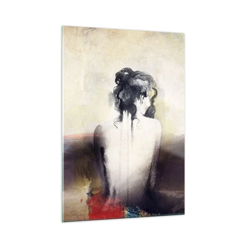 Üveg kép - Sima vonalak, ovális formák - 50x70 cm