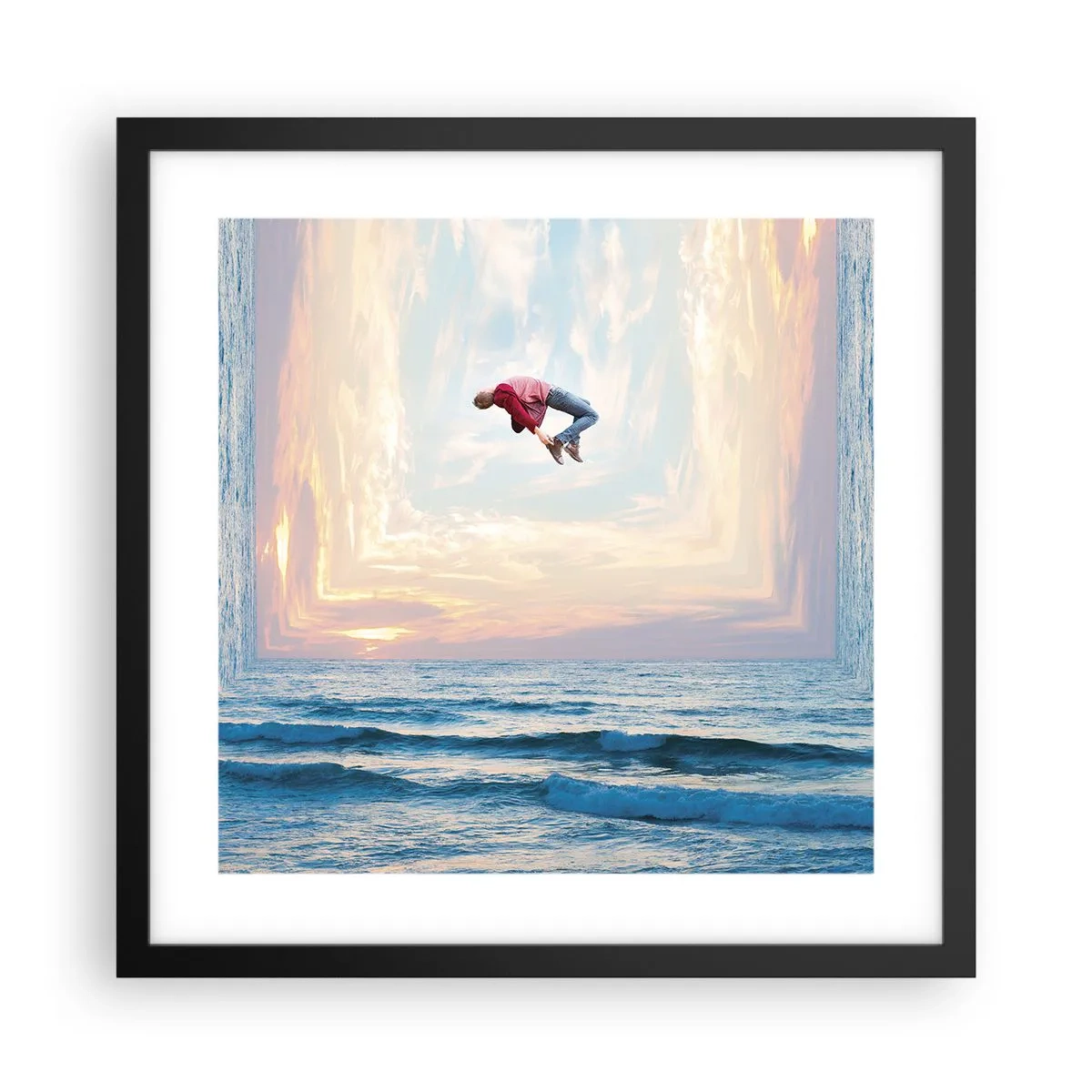 Poszter fehér keretben - Egy másik dimenzióba - 40x40 cm