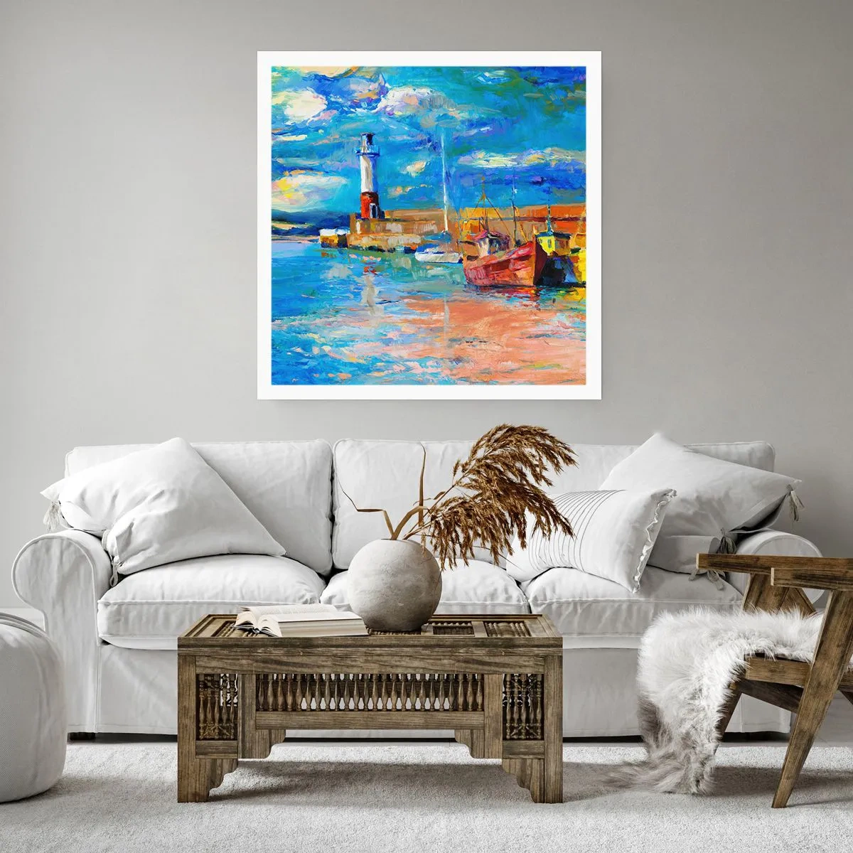 Poszter - Egy délután a szivárványos öbölben - 60x60 cm
