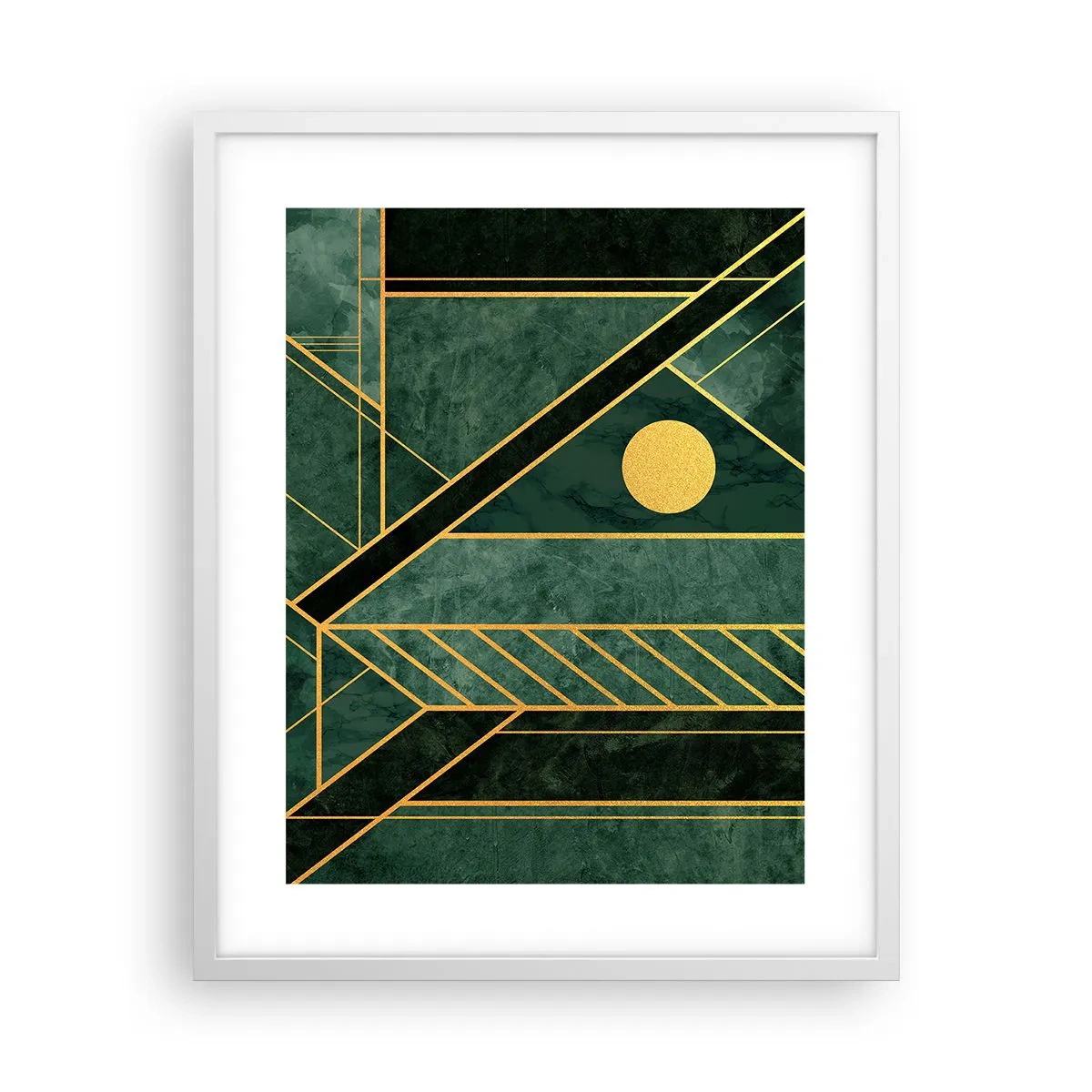 Poszter fekete keretben - Az arany és azúrkék dinamikája - 40x50 cm