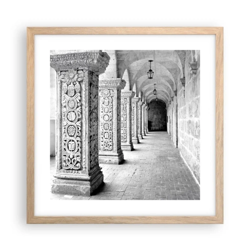 Poszter világos tölgy keretben - És hová megy...? - 40x40 cm