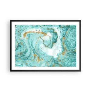 Poszter fehér keretben - Az Edo-korszak nagy hulláma alatt - 70x50 cm