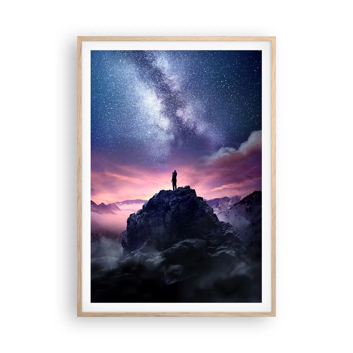 Poszter világos tölgy keretben - És megérezte az életet - 70x100 cm