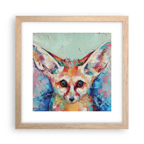 Poszter világos tölgy keretben - Készen álltok rám? - 30x30 cm