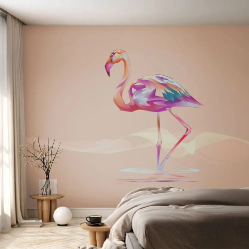 Öntapadós Fotótapéta Deluxe Sticker - A jó érzelmek madara - Flamingó, Madár, Absztrakció - 450x315 cm