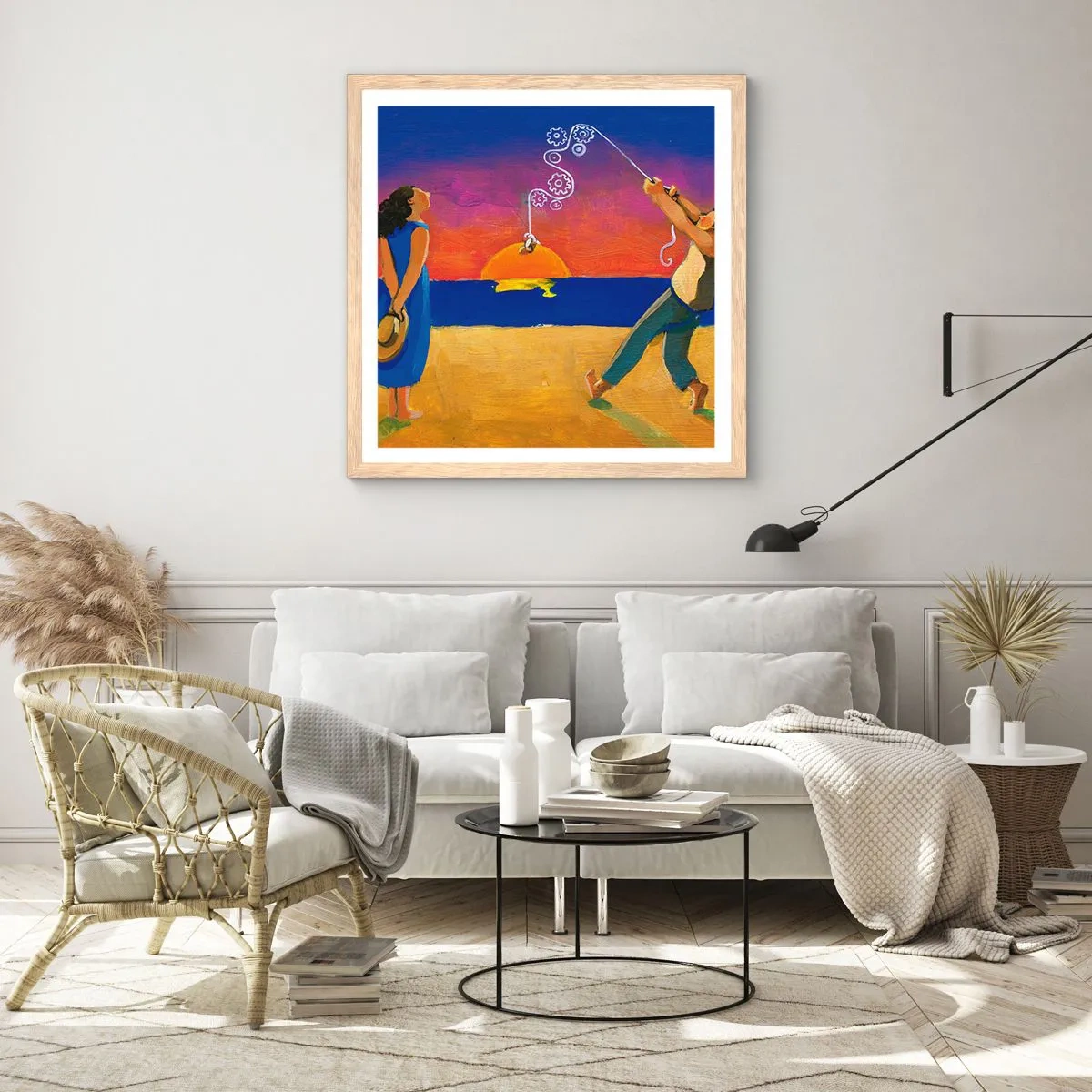 Poszter világos tölgy keretben - Több, mint egy csillag az égből - 60x60 cm