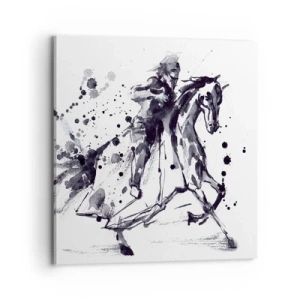 Vászonkép - Fekete lovag - 70x70 cm