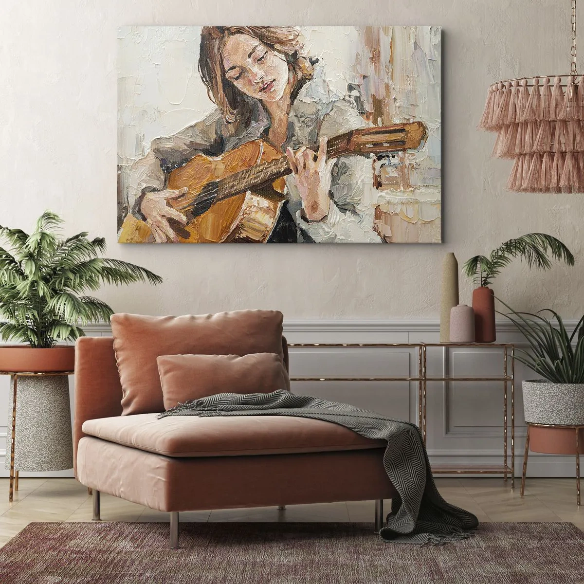 Vászonkép - Koncert gitárra és egy lány szívére - 120x80 cm