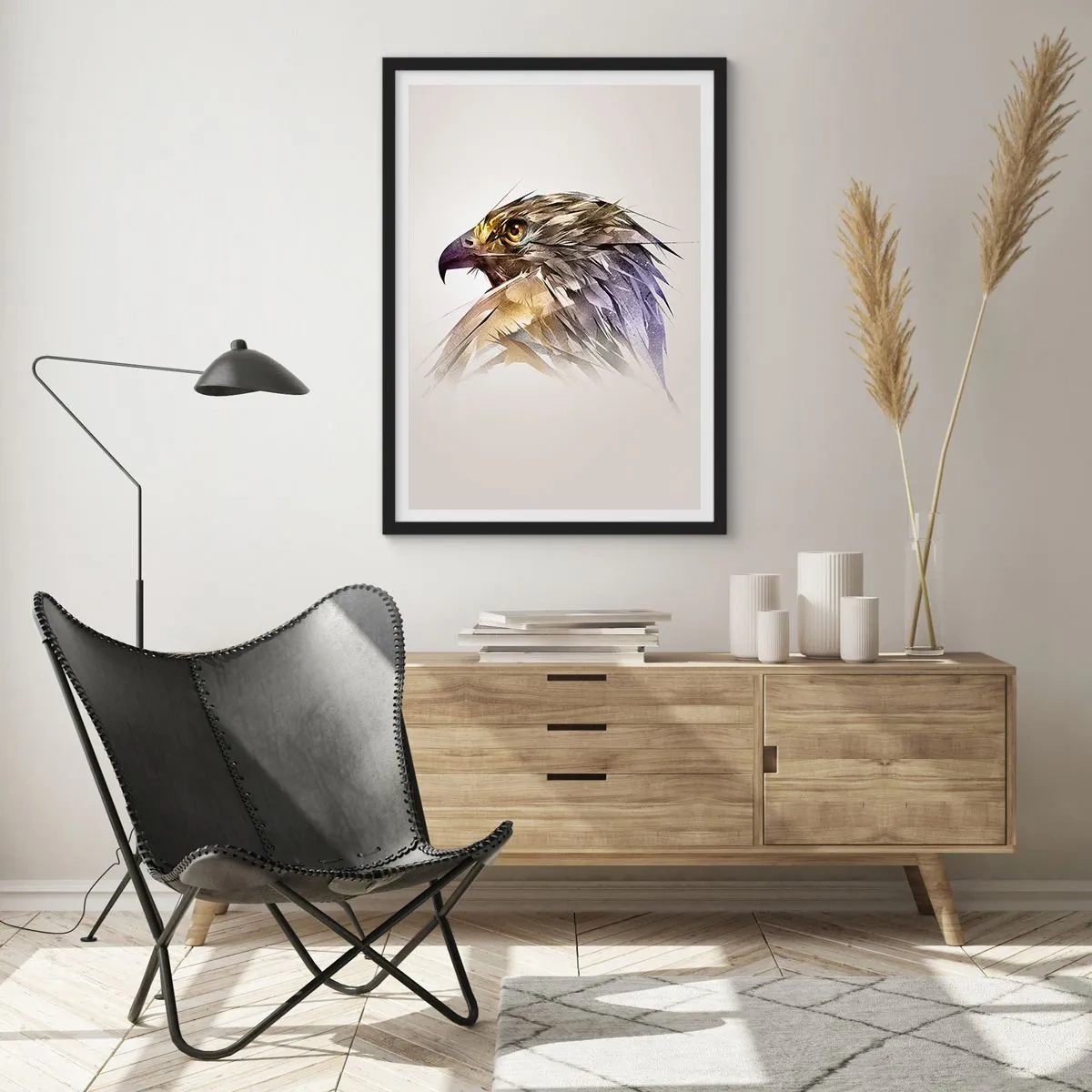 Poszter fehér keretben - Egy harcos portréja - 61x91 cm