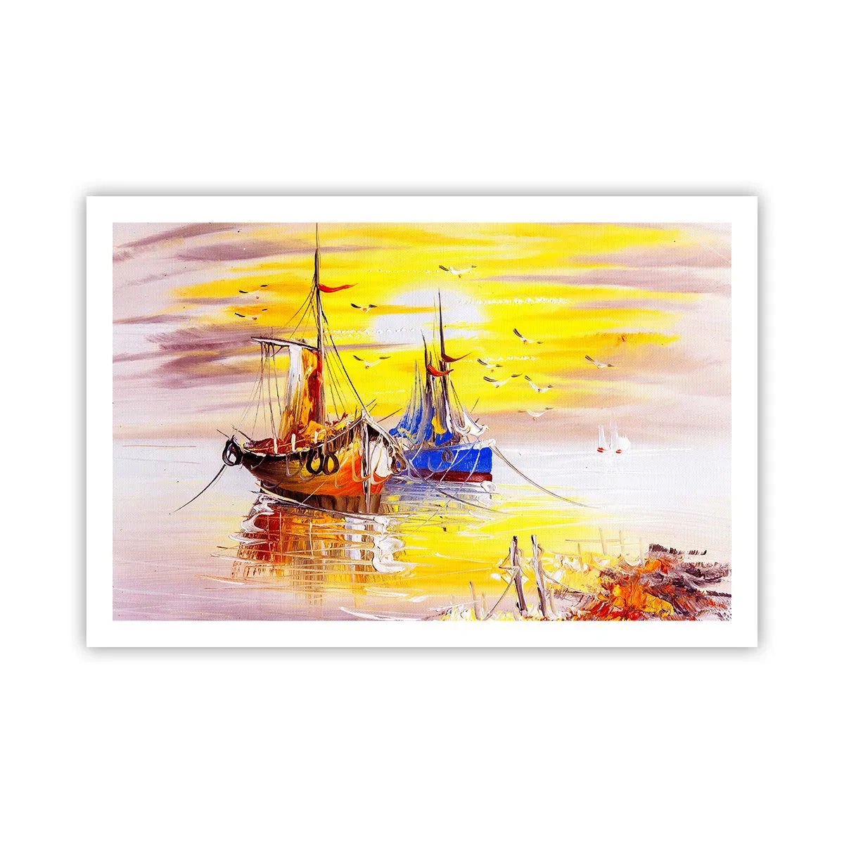 Poszter - Megérdemelt pihenés a kikötőben - 91x61 cm