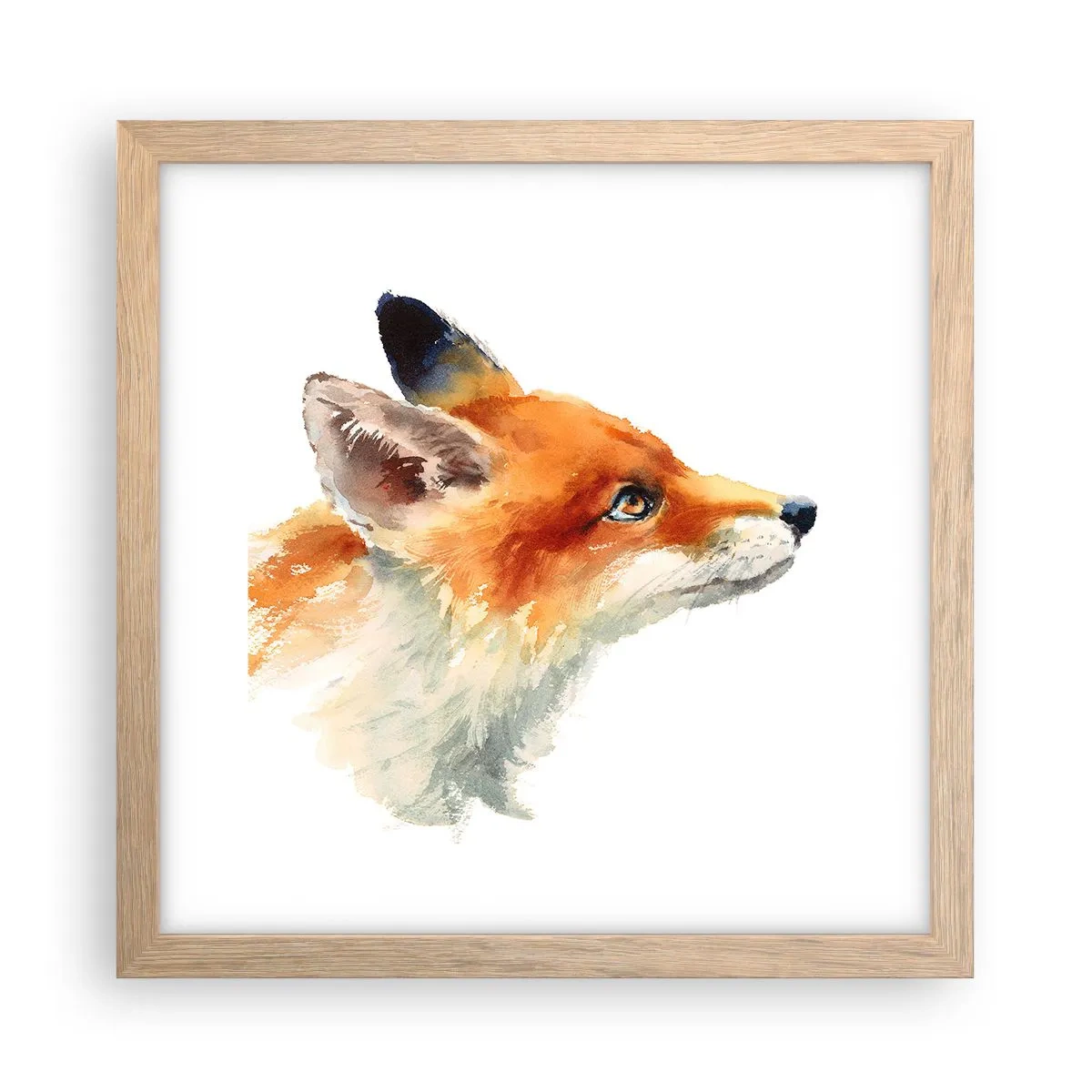 Poszter világos tölgy keretben - Óvatosság az első - 30x30 cm