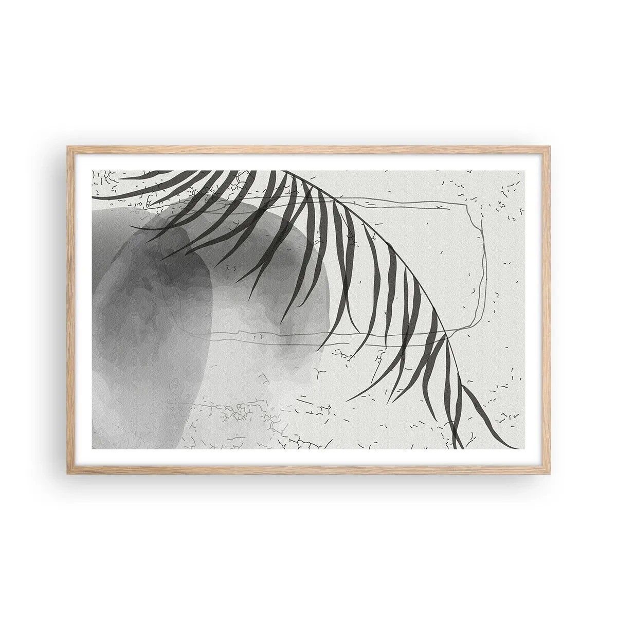 Poszter világos tölgy keretben - A természet finom egzotikuma - 91x61 cm