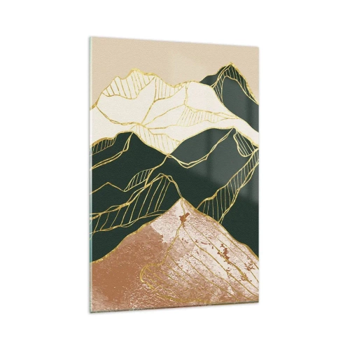 Üveg kép - Arany csúcsok - 80x120 cm