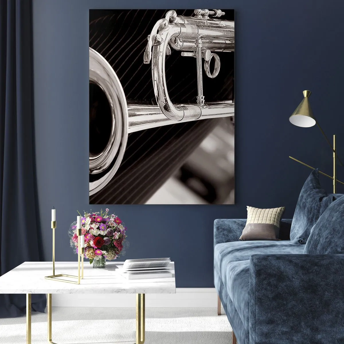 Üveg kép - Zenei utazás az 1930-as évekbe - 80x120 cm