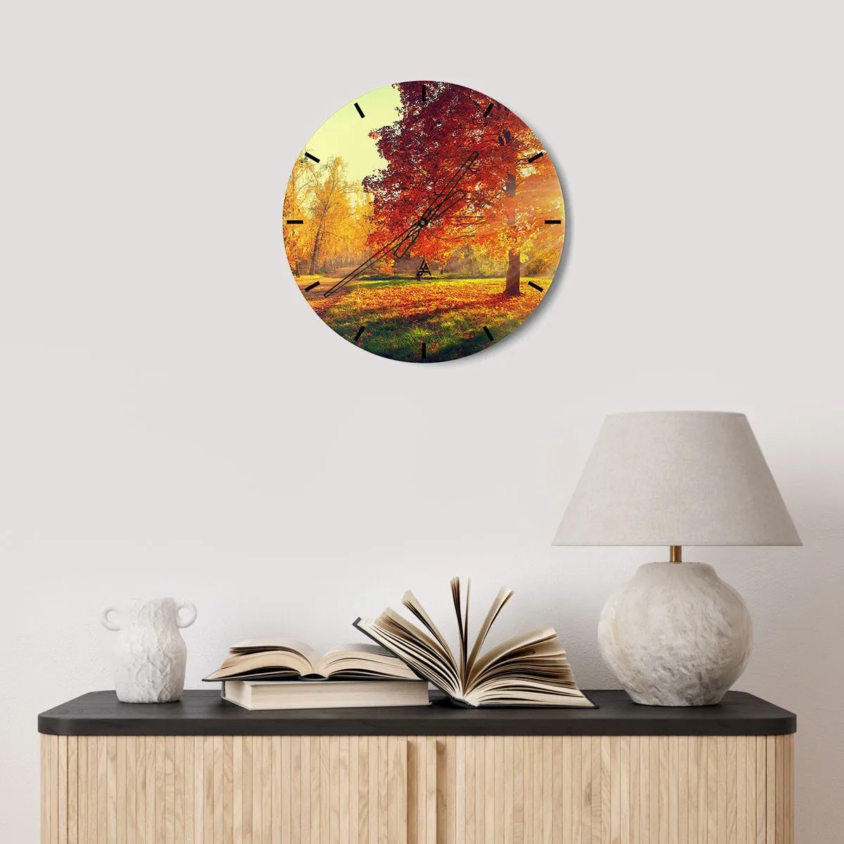 Falióra, Óra - A vörös gyönyörű - 30x30 cm