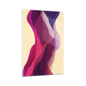 Üveg kép - Bíbor hullámok - 70x100 cm