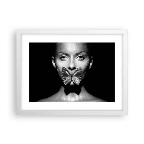 Poszter fekete keretben - Pillangó csókja - 40x30 cm