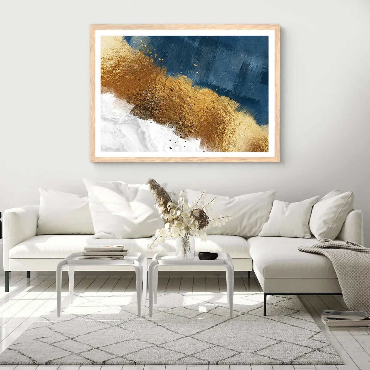 Poszter világos tölgy keretben - A nyár árnyalatai - 50x40 cm
